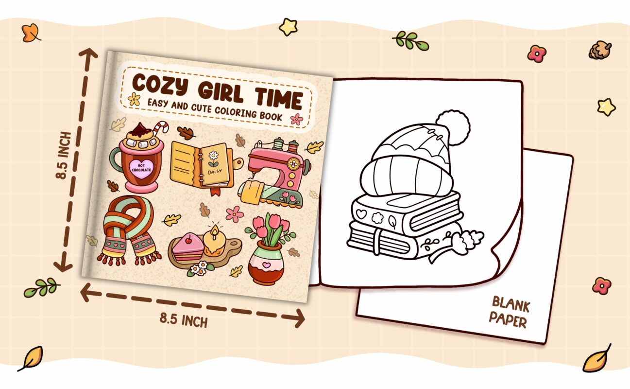 Cozy Girl Time Coloring Book