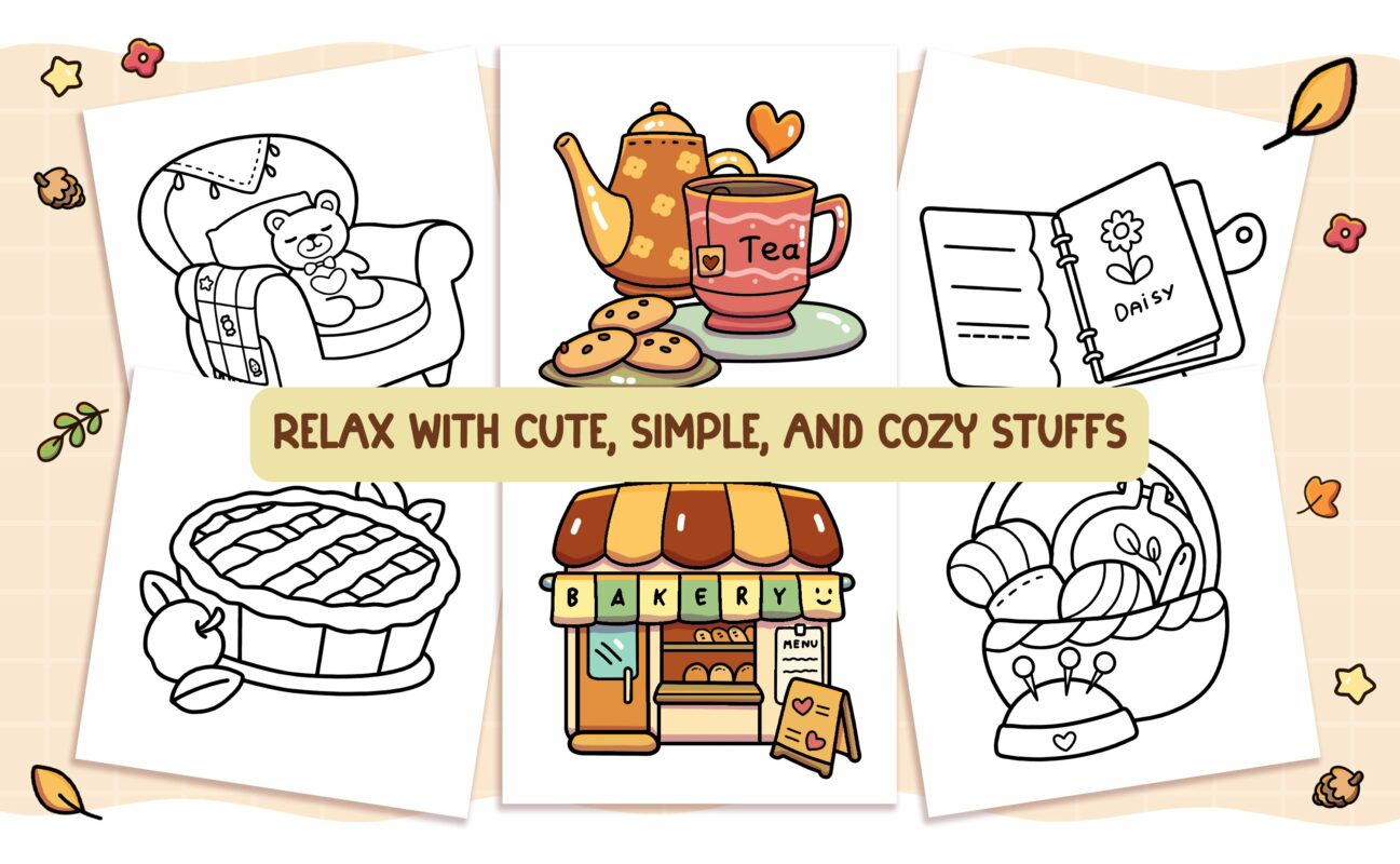 Cozy Girl Time Coloring Book 10 Cozy Girl Time Coloring Book
