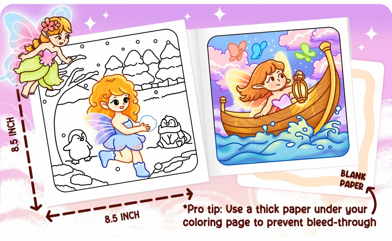 Tiny Fairy Coloring Book
