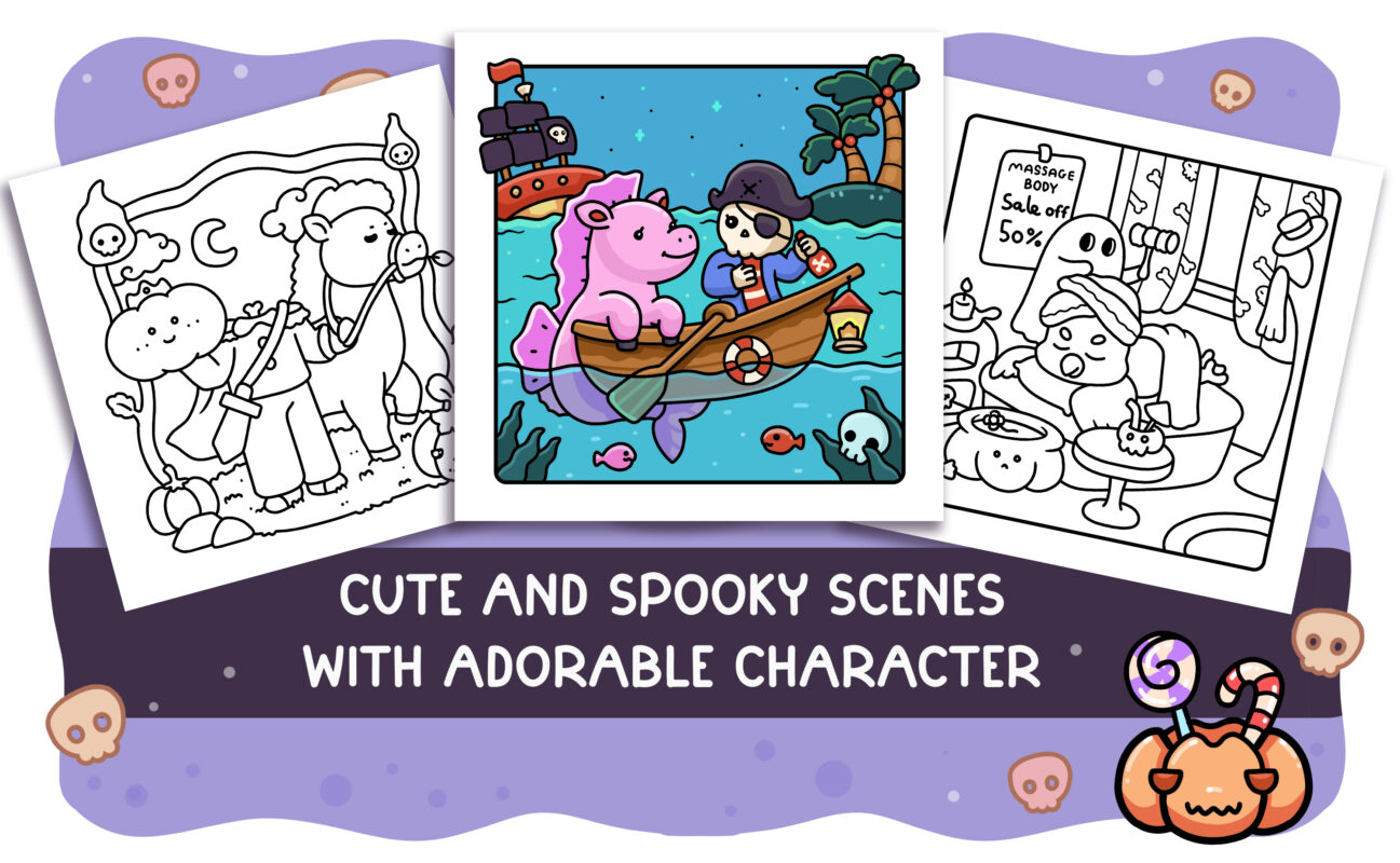 Cozy Spooky Coloring Book