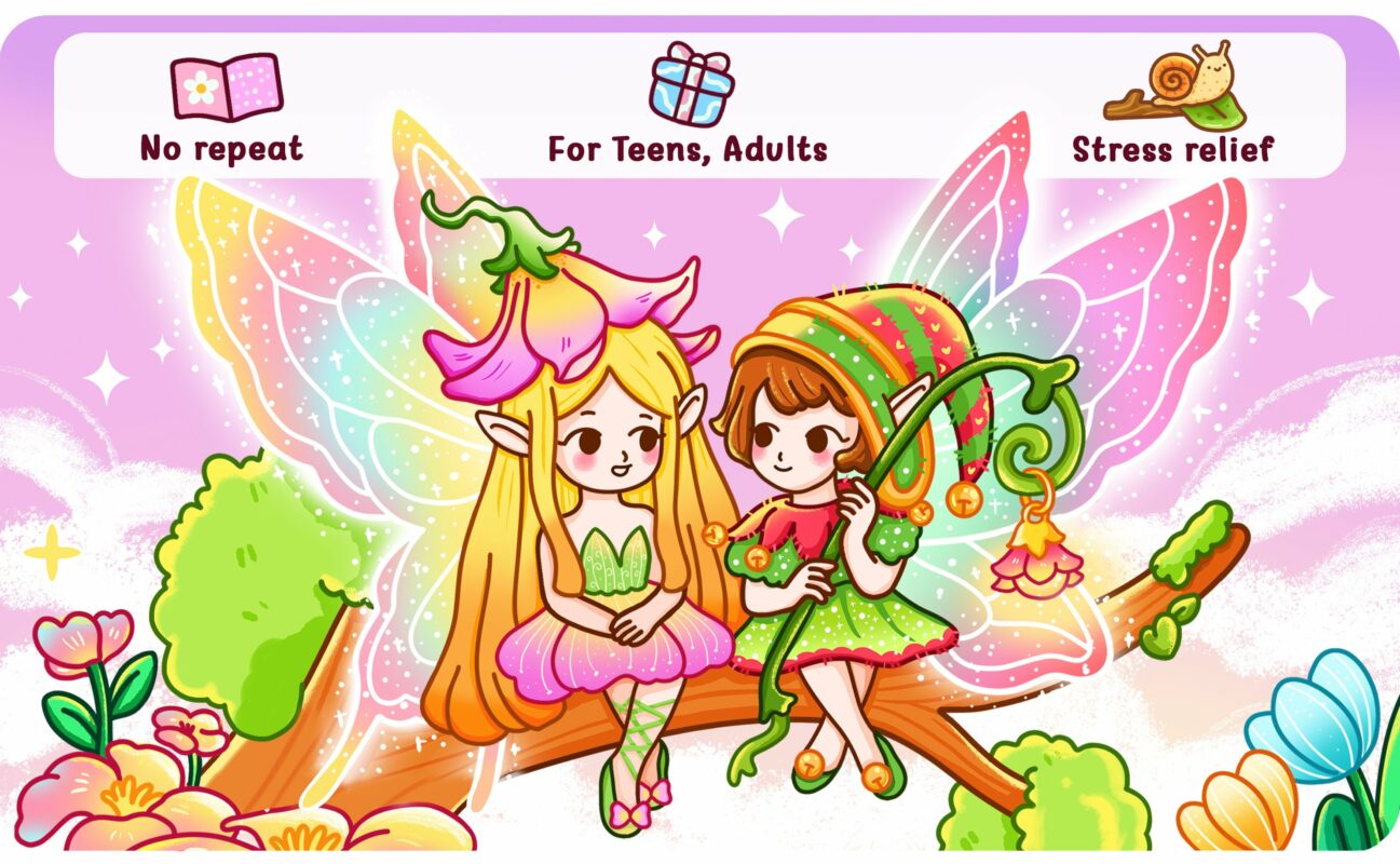 Tiny Fairy Coloring Book