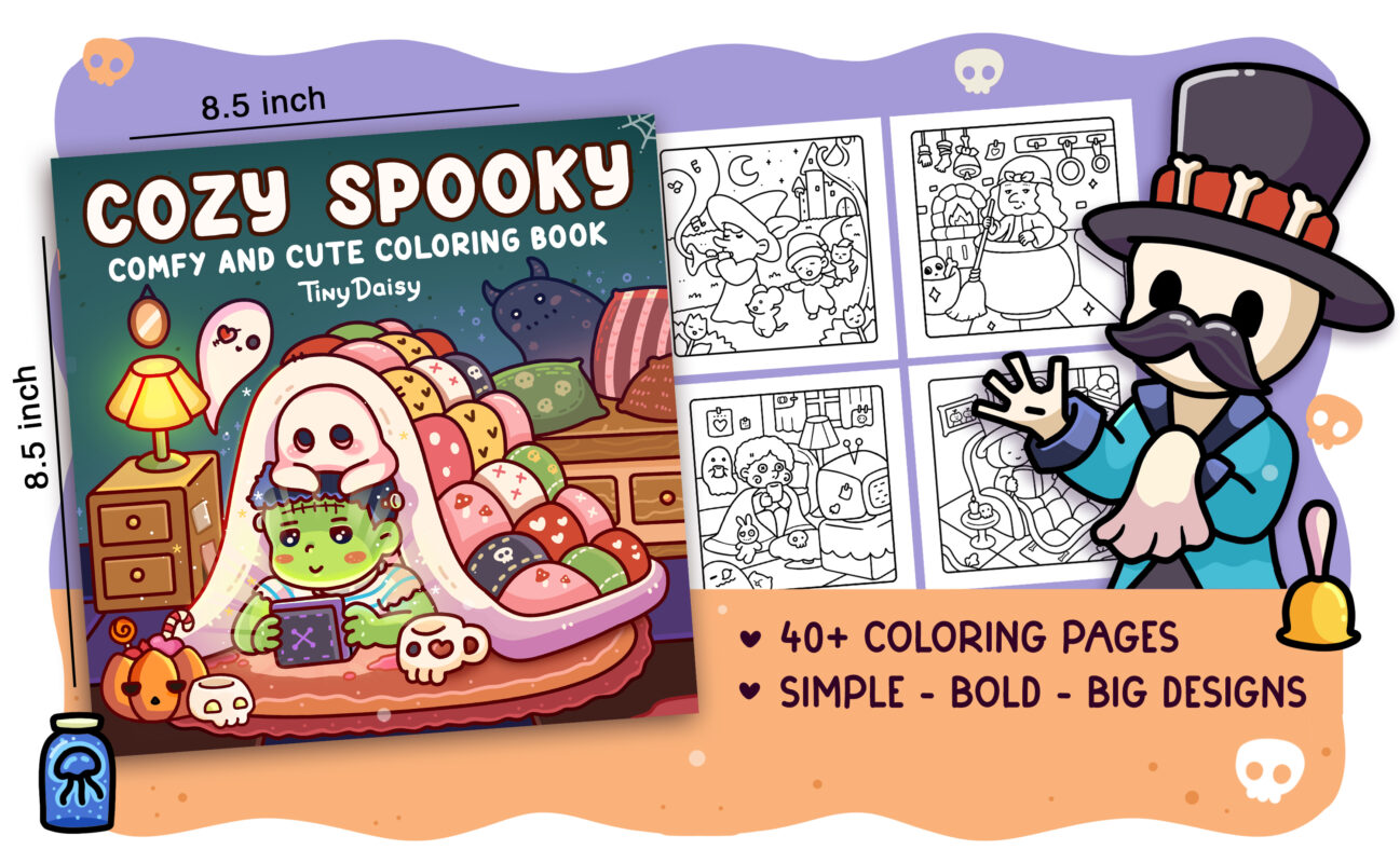 Cozy Spooky Coloring Book