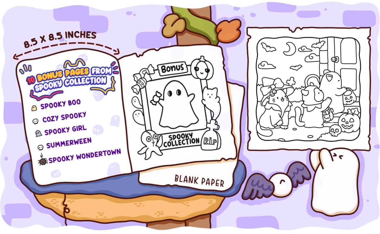 Meowlloween Coloring Book