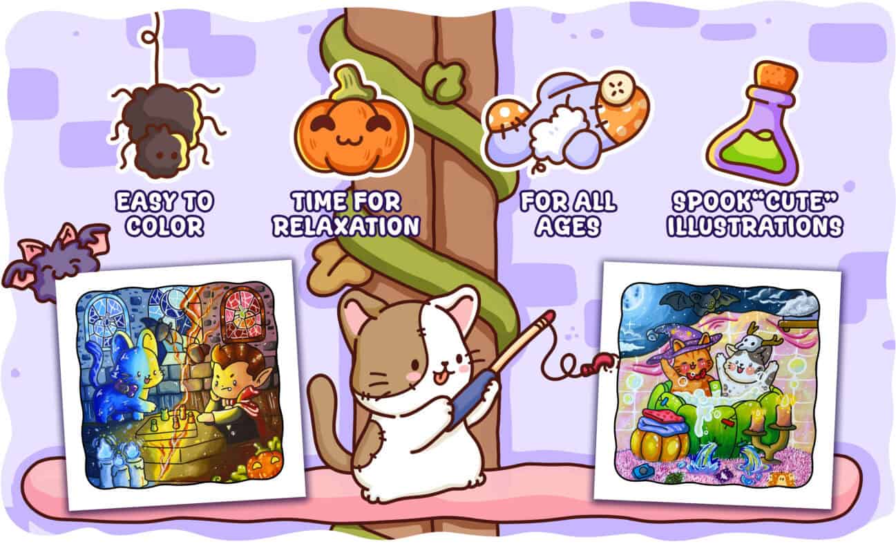 Meowlloween Coloring Book