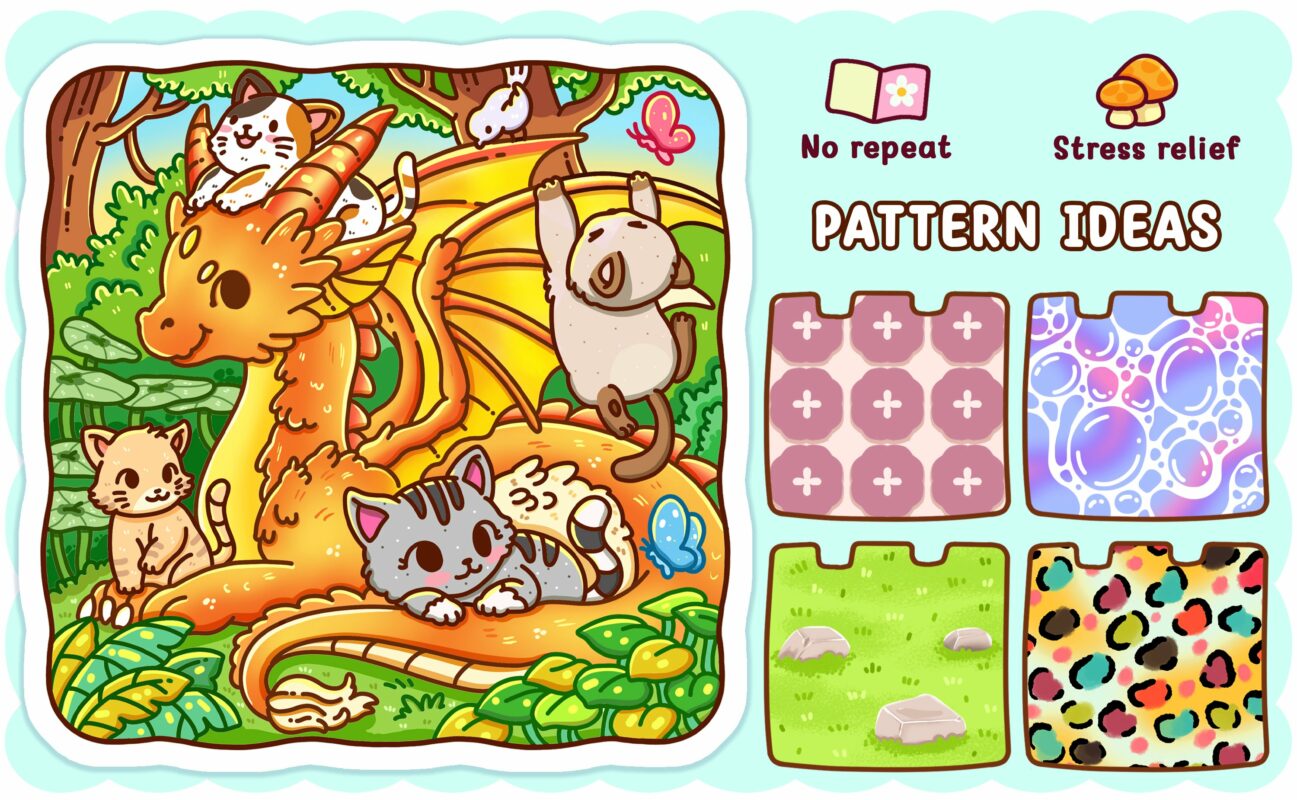 Cat World Coloring Book