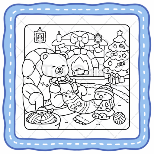Fuzzy Xmas Coloring Book