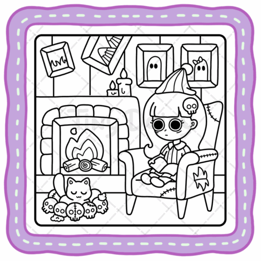 Spooky Girl Coloring Book