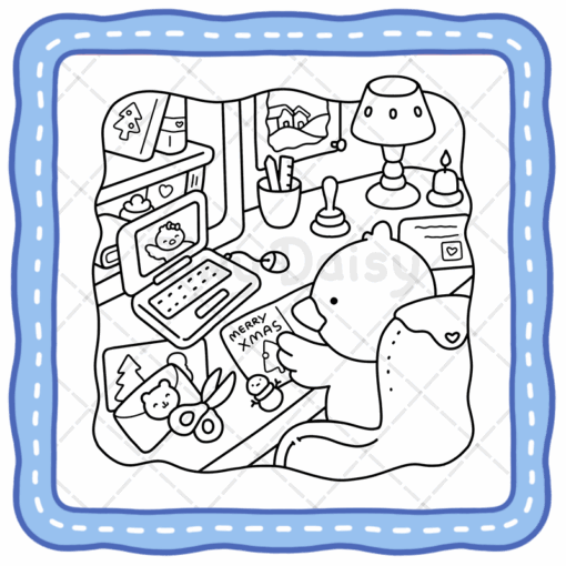 Fuzzy Xmas Coloring Book
