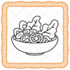 Food, Drinks & Treats Coloring Book