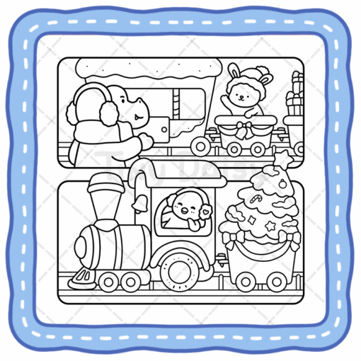 Fuzzy Xmas Coloring Book