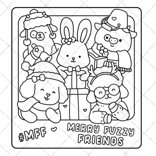 Fuzzy Buddies Coloring Book