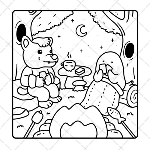 Spooky Friends Coloring Book