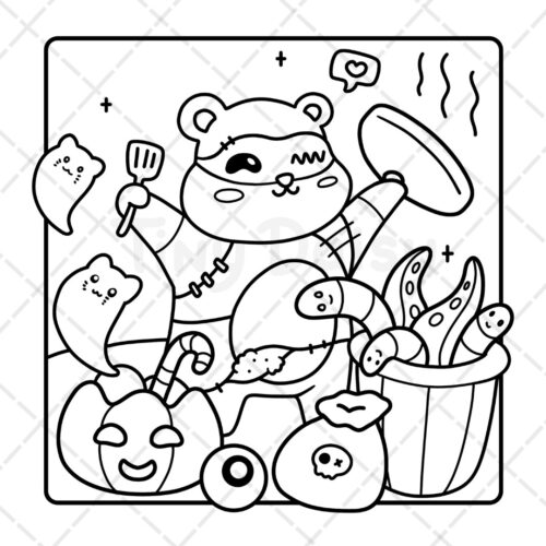 Spooky Friends Coloring Book