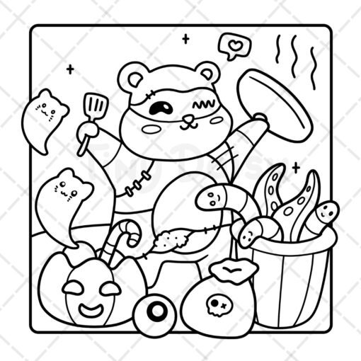 Spooky Friends Coloring Book