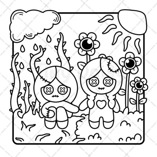 Spooky Girl Coloring Book