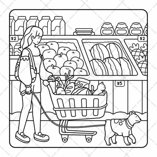 Girl Time Coloring Book