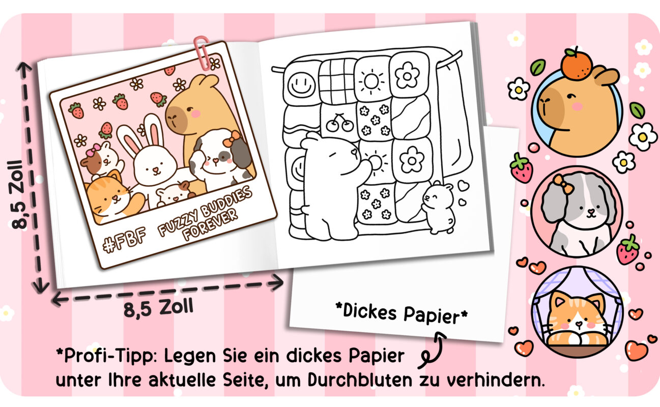 German Edition: My Fuzzy Buddies Coloring Book