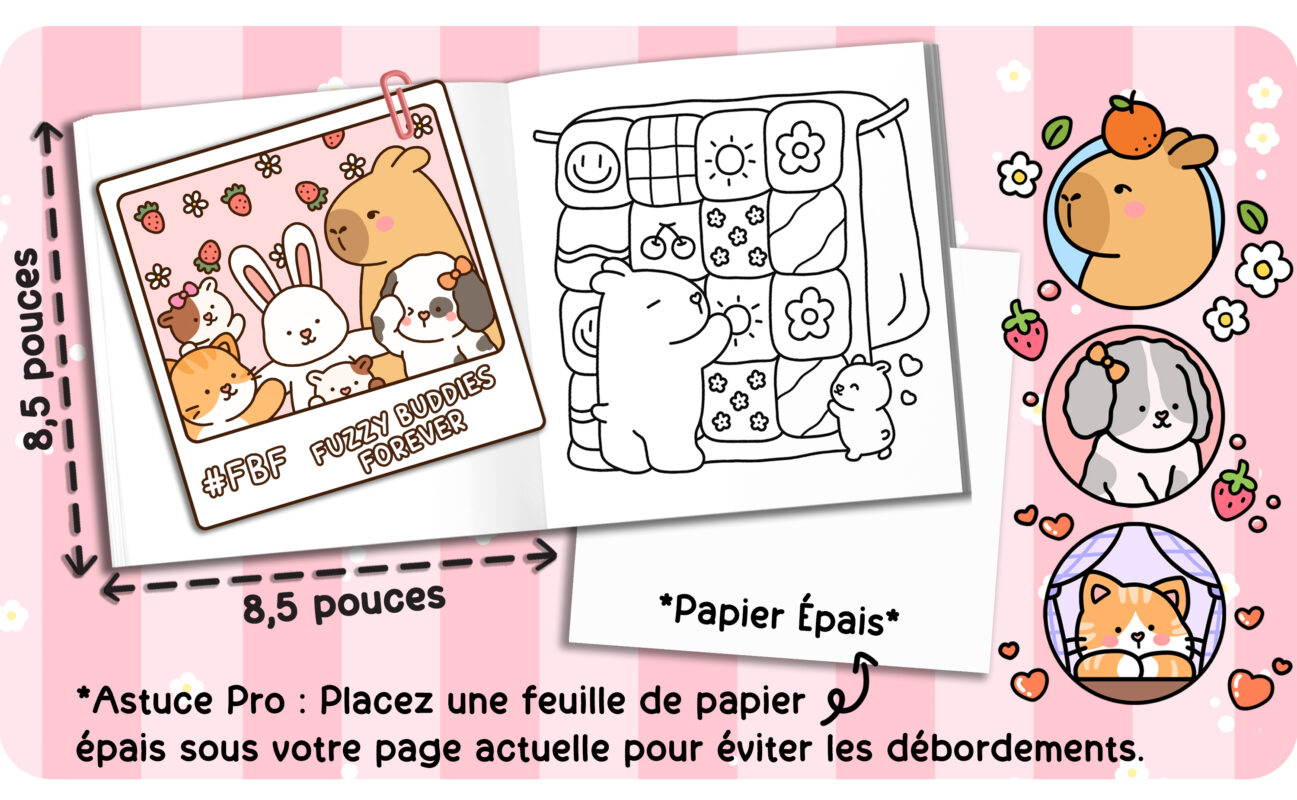 French Editon: My Fuzzy Buddies Coloring Book