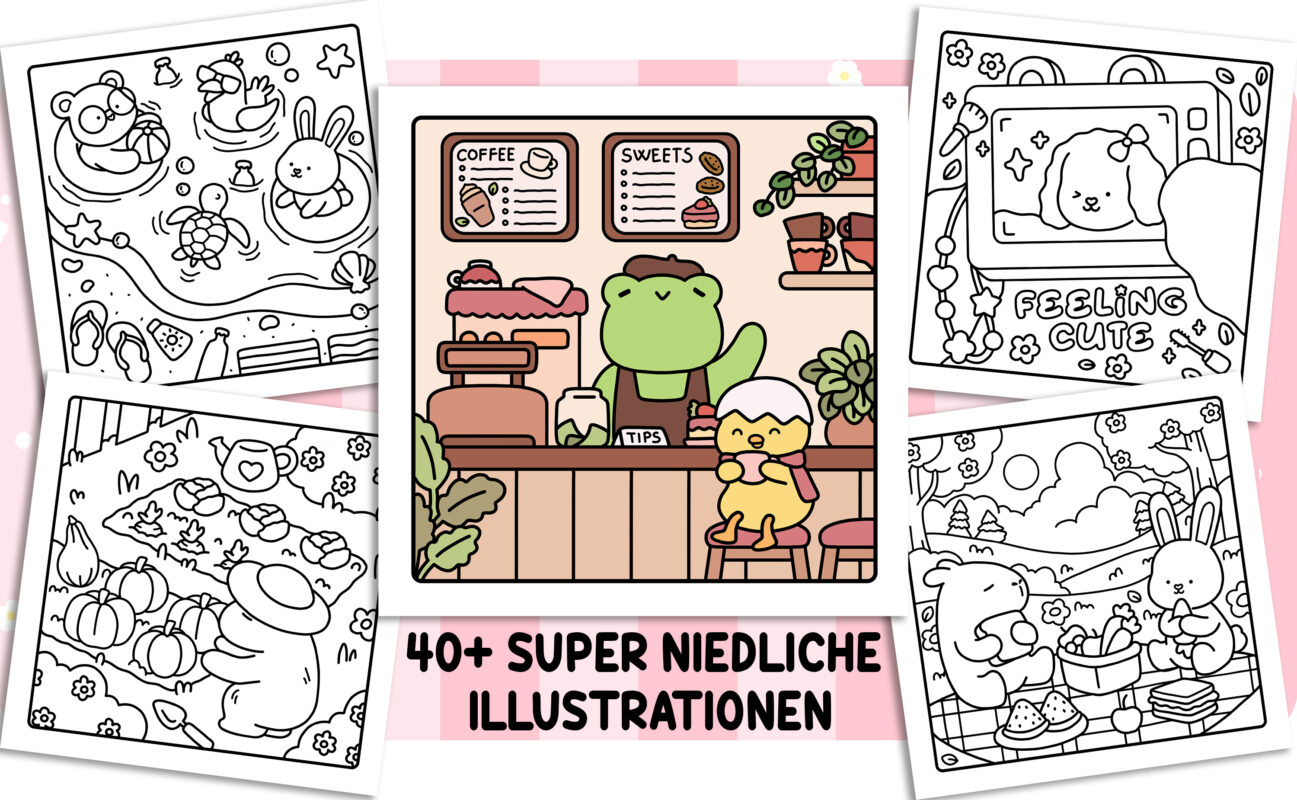 German Edition: My Fuzzy Buddies Coloring Book