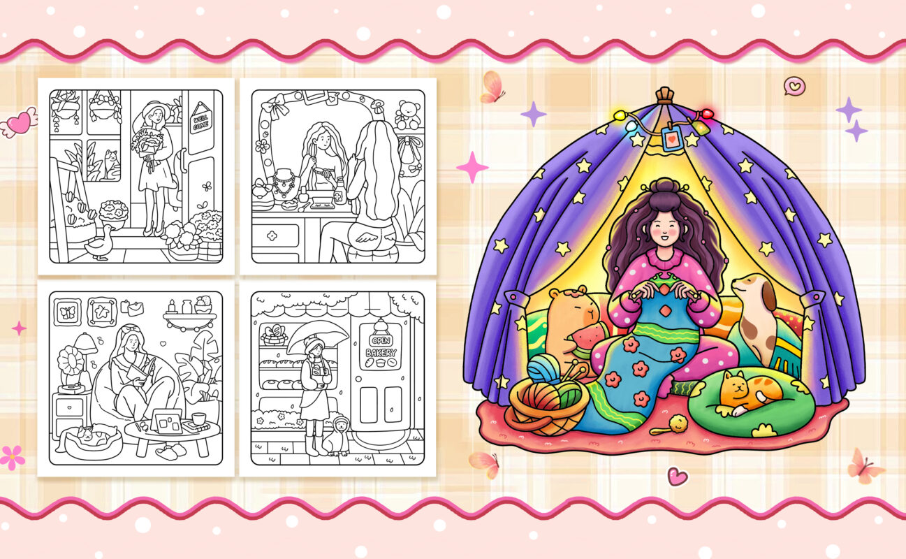 Girl Time Coloring Book