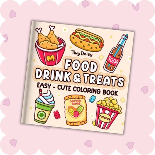 Food, Drink & Treat Coloring Book