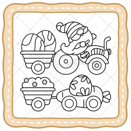 Spring Time - yellow Coloring Book