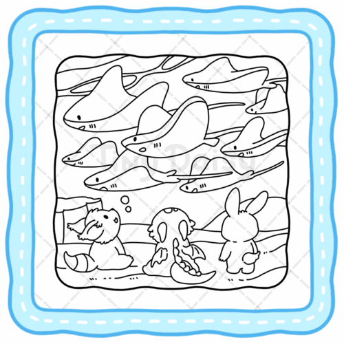 Ocean Fuzzy Coloring Book
