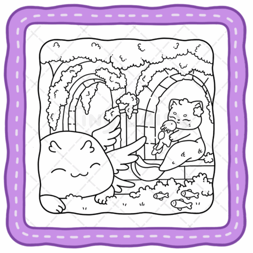 Little Meowmaid Coloring Book