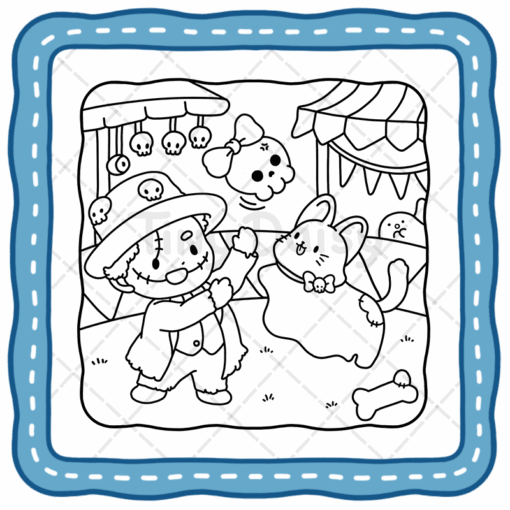 Meowlloween Coloring Book