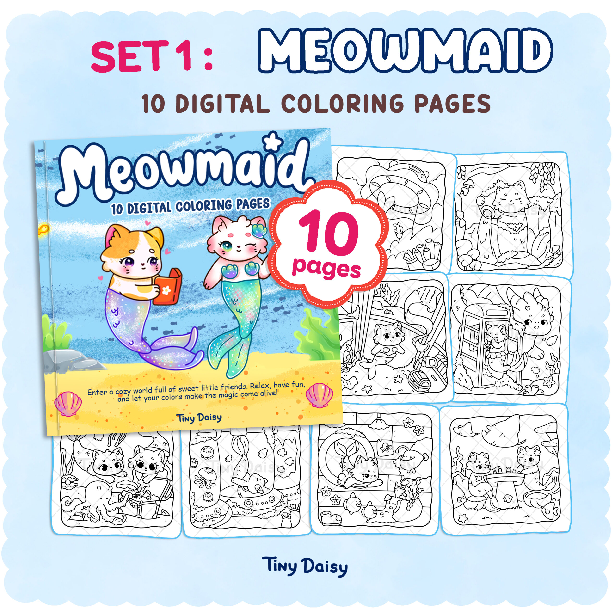1 Set 1 : Little Meowmaid