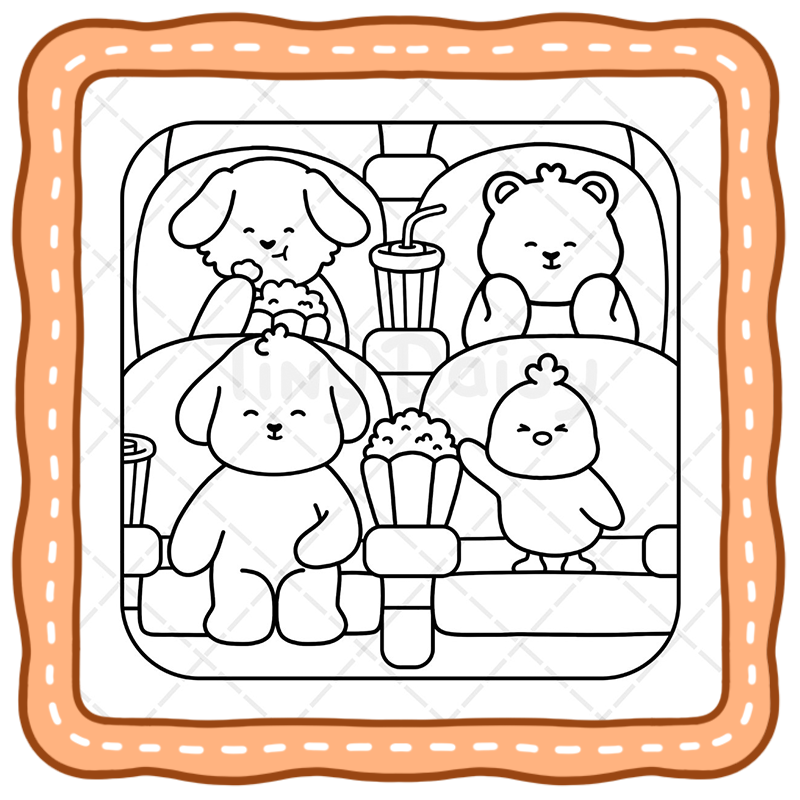 1 Tiny Buddies - Fuzzy And Buddies Coloring Book