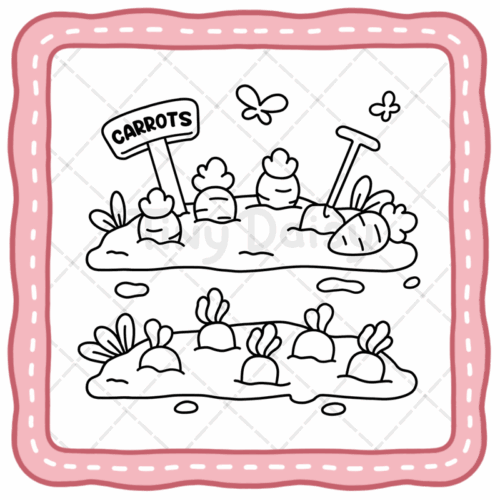 Spring Time - pink Coloring Book