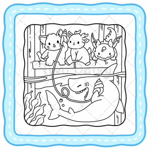 Ocean Fuzzy Coloring Book