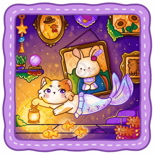 Little Meowmaid Coloring Book