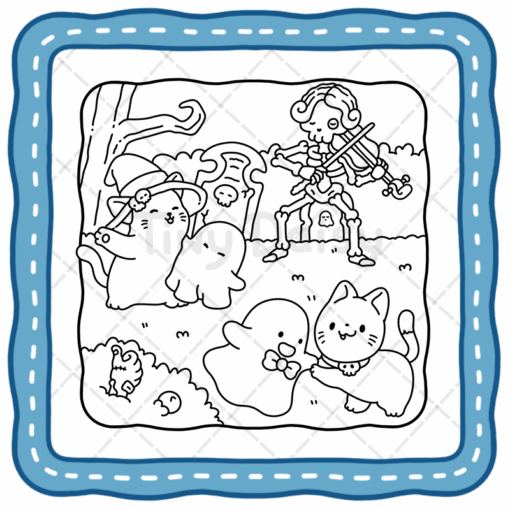 Meowlloween Coloring Book