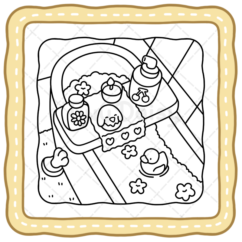 3 Girl Stuffs Coloring Book