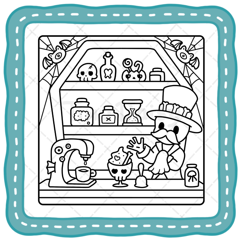 3 Spooky Coloring Book – 42 Adorably Cozy & Magical Halloween Pages