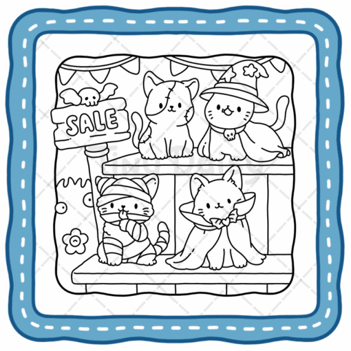 Meowlloween Coloring Book