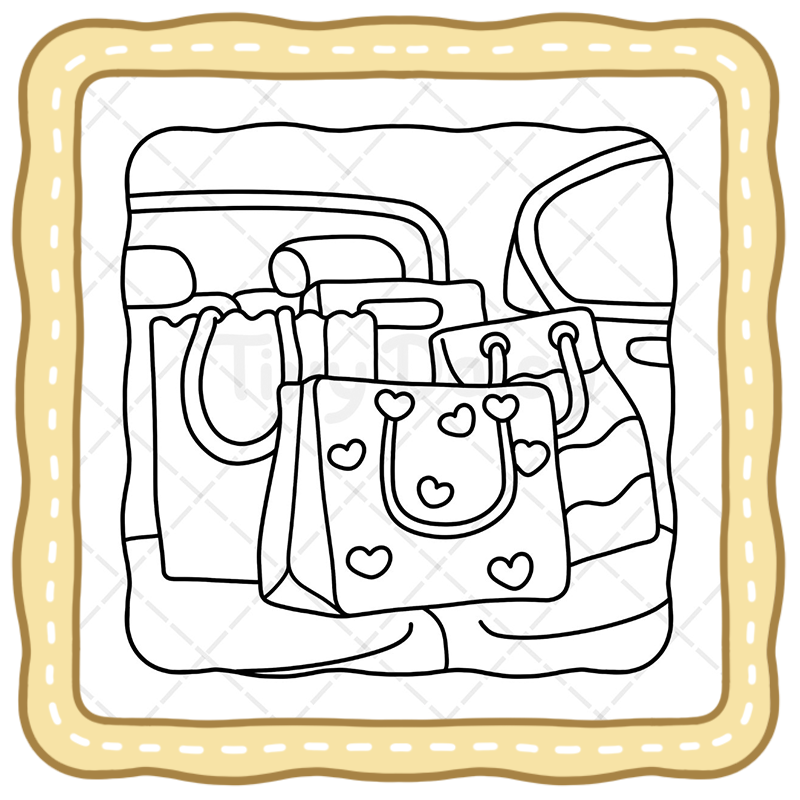 4 Girl Stuffs Coloring Book