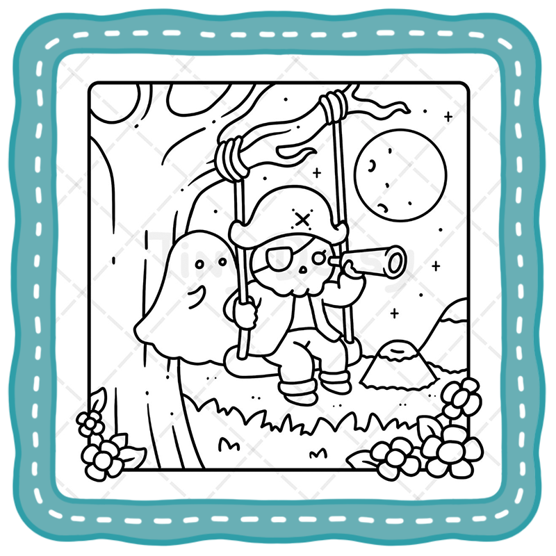 4 Spooky Coloring Book – 42 Adorably Cozy & Magical Halloween Pages