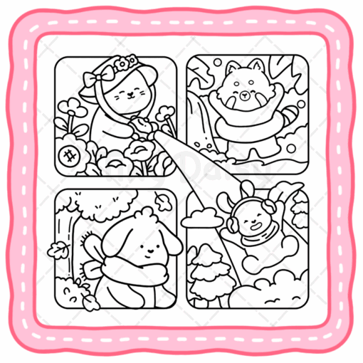 Tiny Buddies Coloring Book