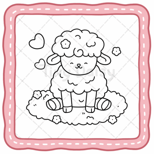 Spring Time - pink Coloring Book