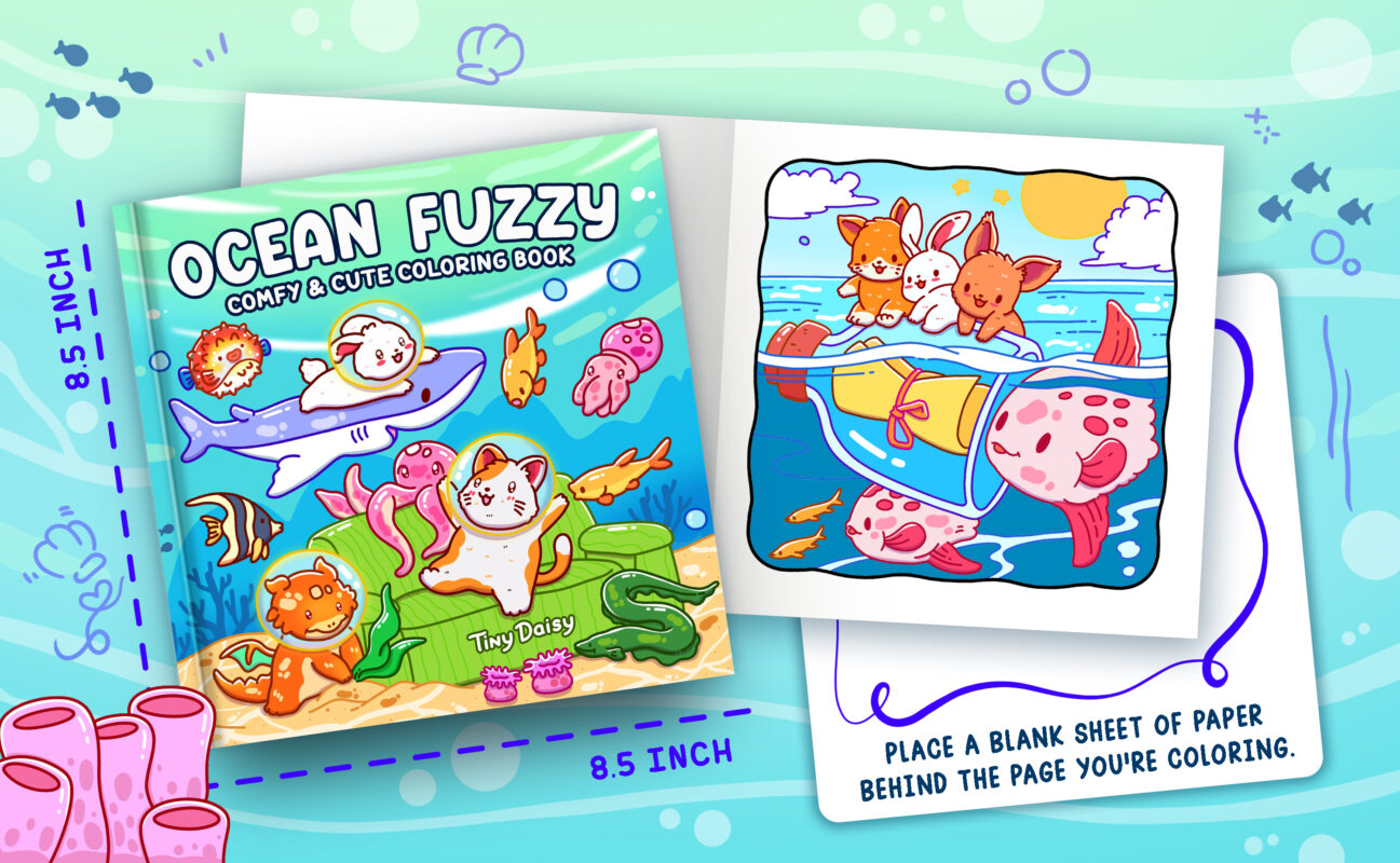 Ocean Fuzzy Coloring Book