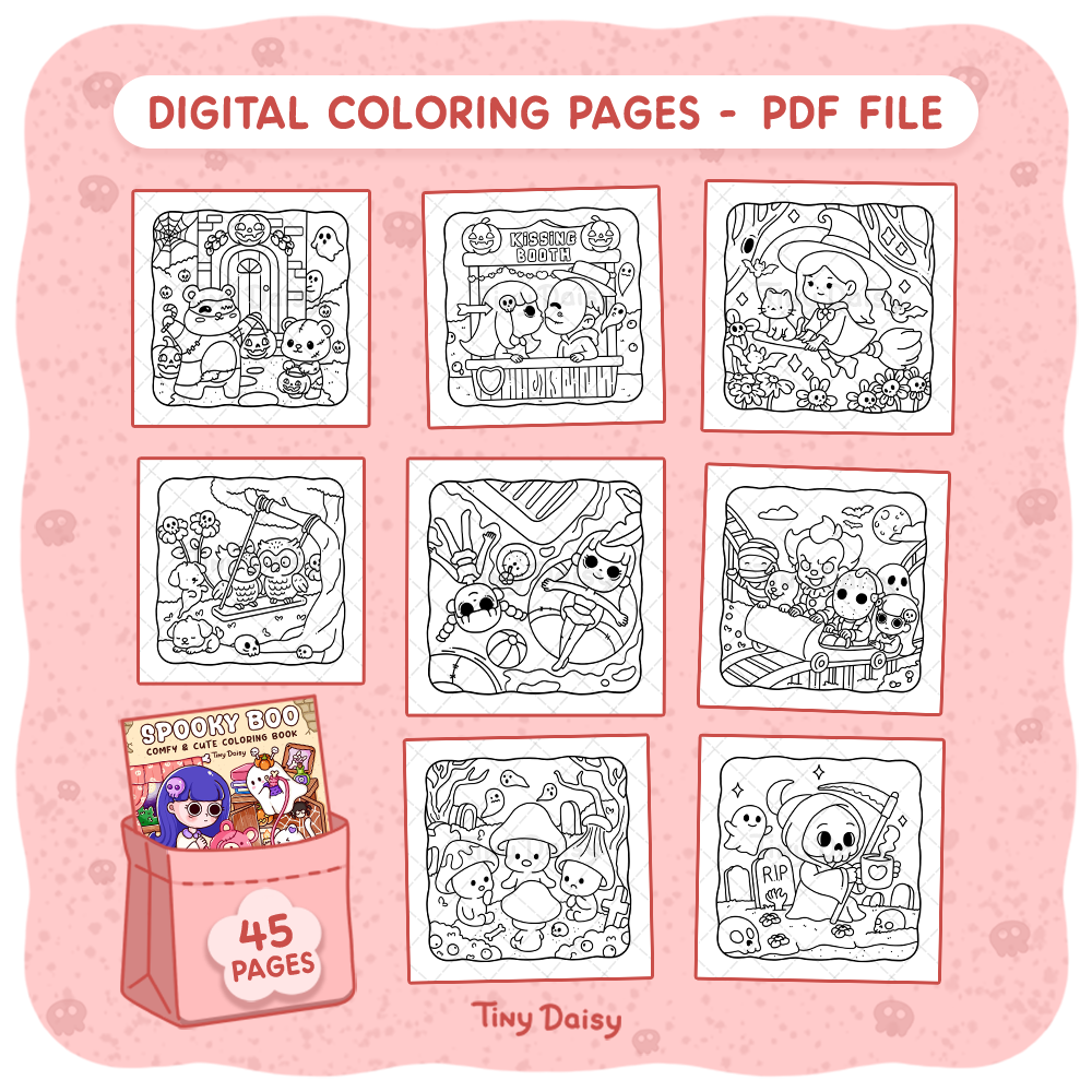 Body Spooky Boo - Comfy and Cute Coloring Book