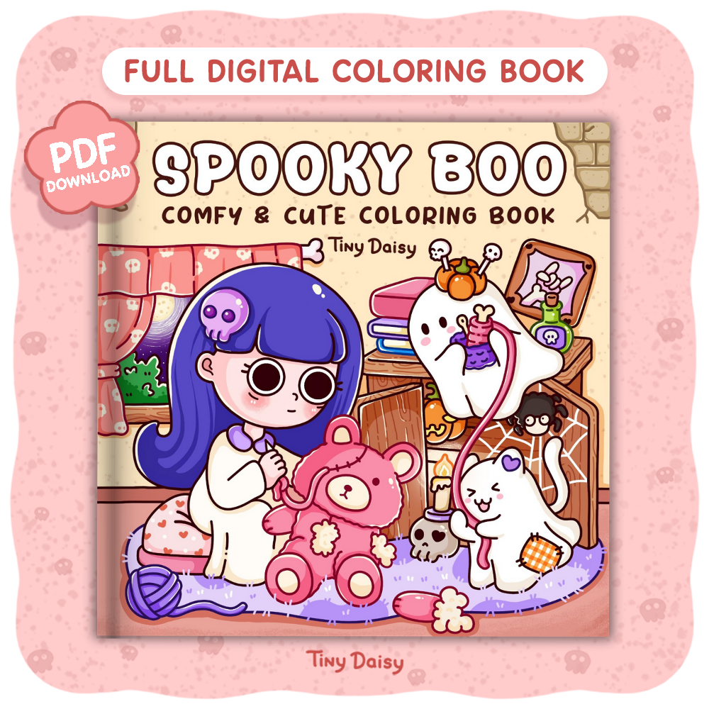 Cover Spooky Boo - Comfy and Cute Coloring Book
