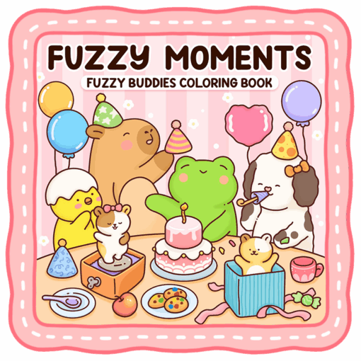 fuzzy moments coloring book