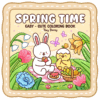 Spring Time - yellow Coloring Book