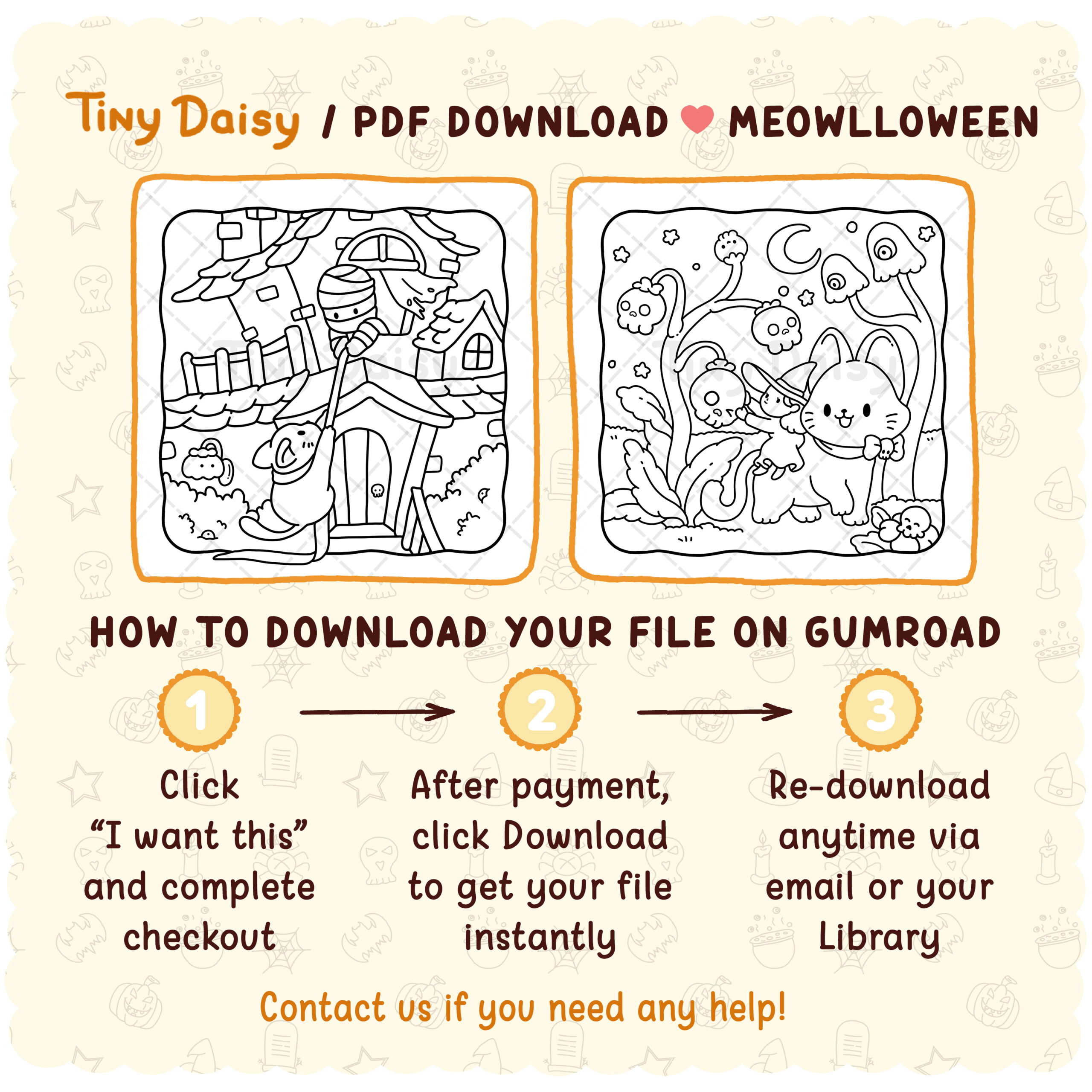 set 1 6 page Meowlloween 2 Meowlloween Mini Bundle