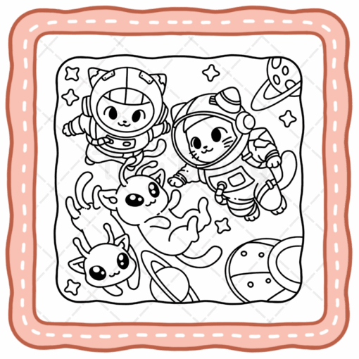 Cat World Coloring Book