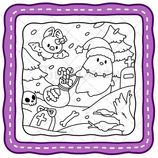Boo Xmas Coloring Book
